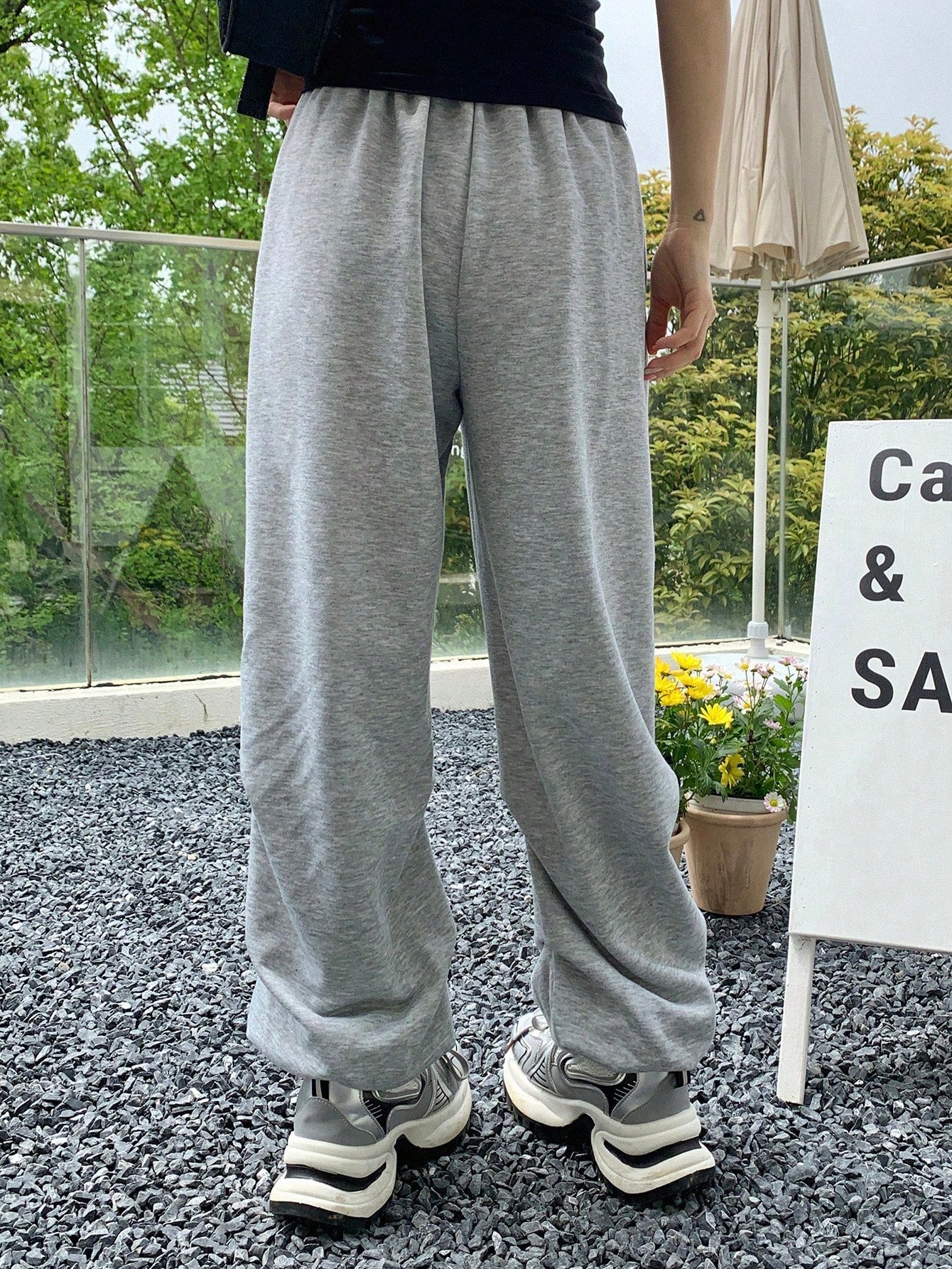 Maxct Stylish Bowknot Decoration Elastic Waist Palazzo Pants With Pleats For Women