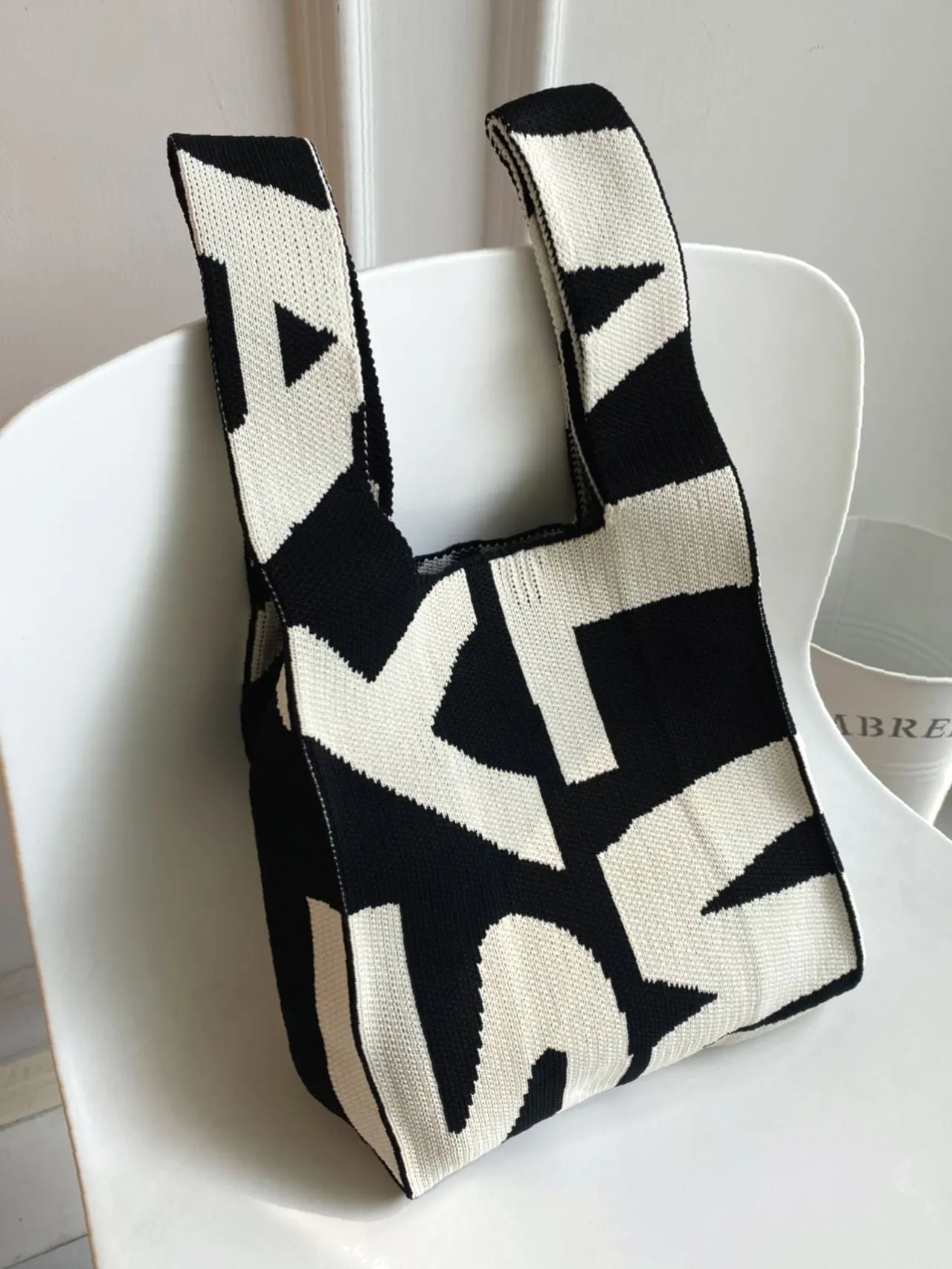 Bag For Love - Letter Graphic Crochet Bag  - Women Maxct Bags
