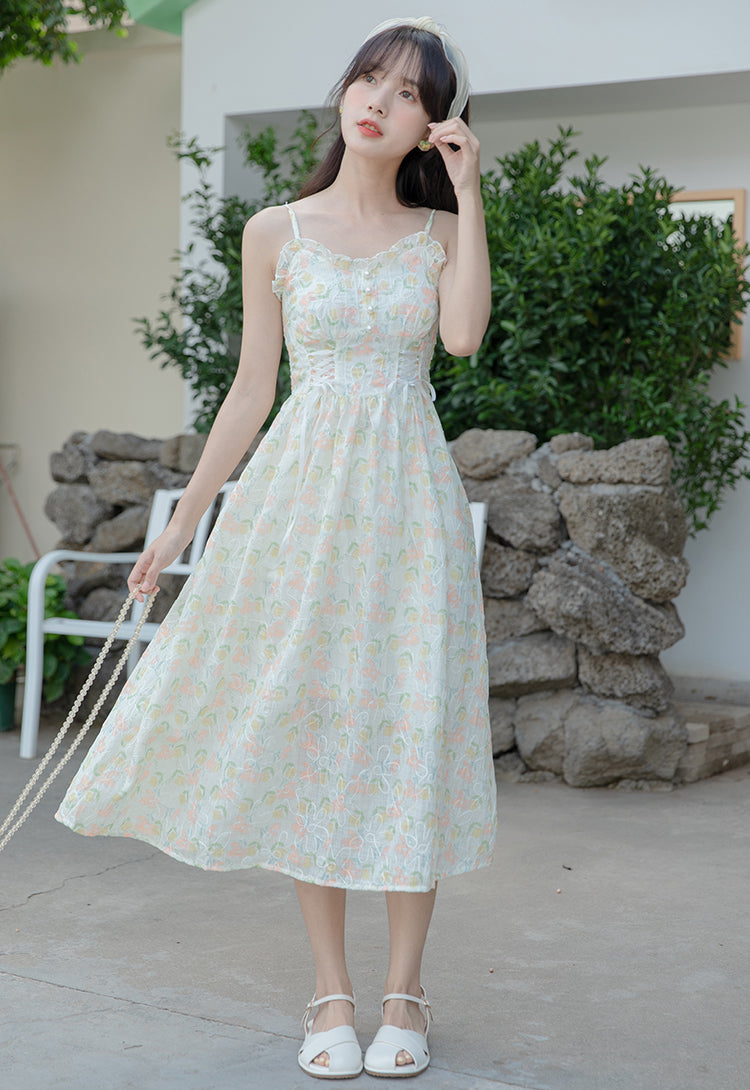 Watercolor Garden Cami Dress Maxct