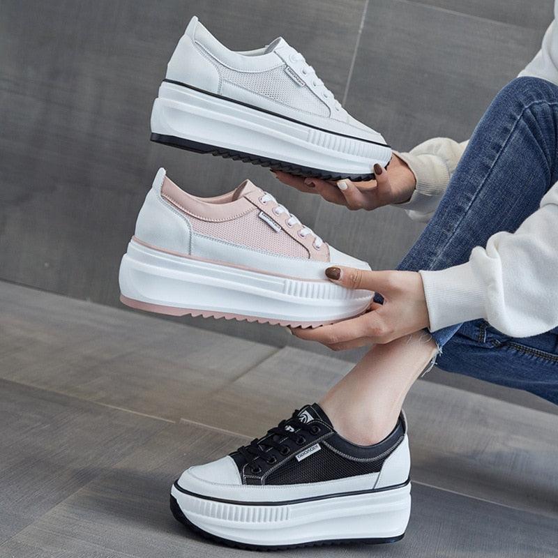 8cm Mesh Hollow Shoes for Women Maxct
