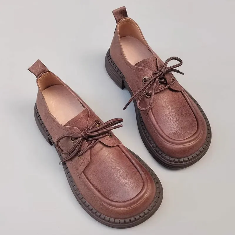 Women's Oxford Big Toe Lace Up Shoes Maxct