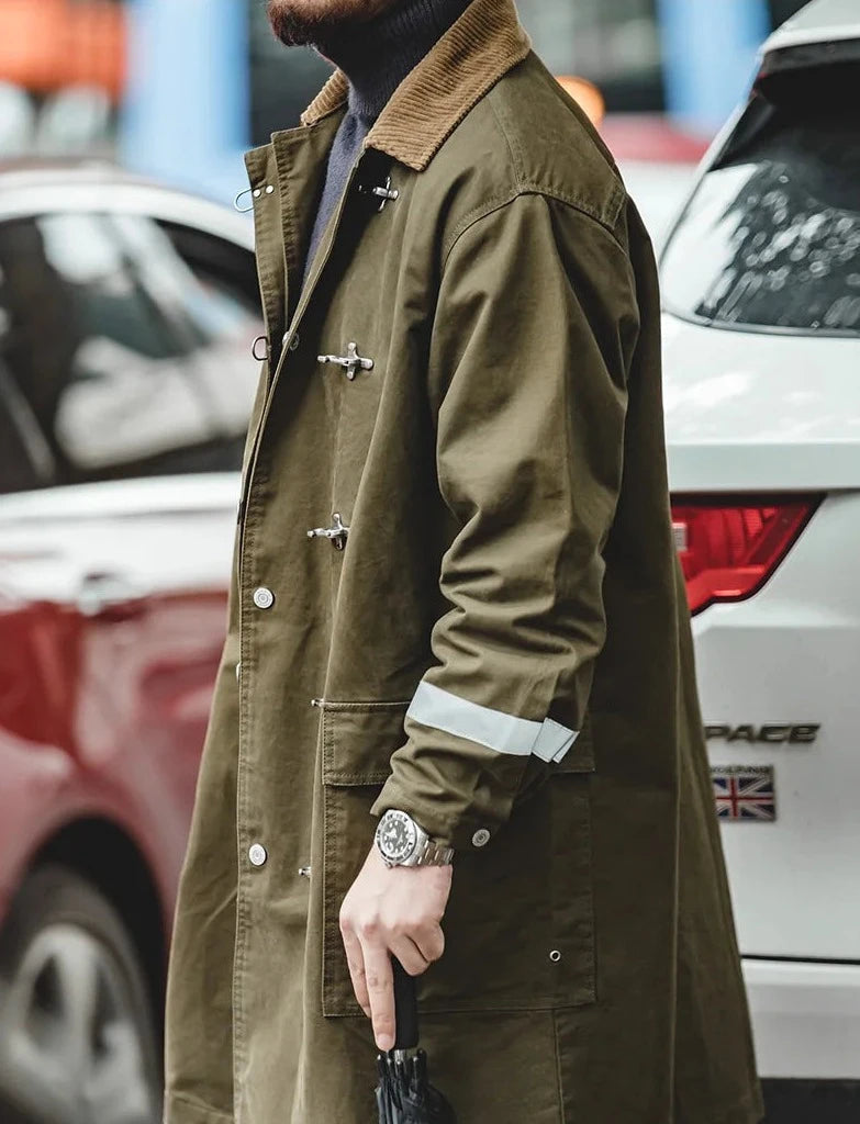 Maxct Metal Buckle Workwear Overcoat