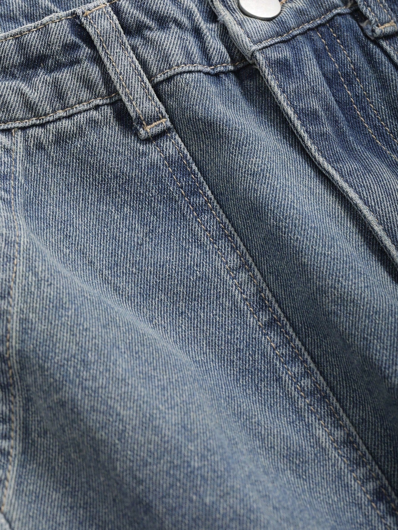 Maxct Women's Workwear Pocket Wide Leg Loose Casual Denim Pants