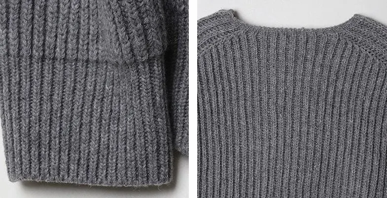Maxct -  KNITTED ROUND-NECK CARDIGAN SWEATER
