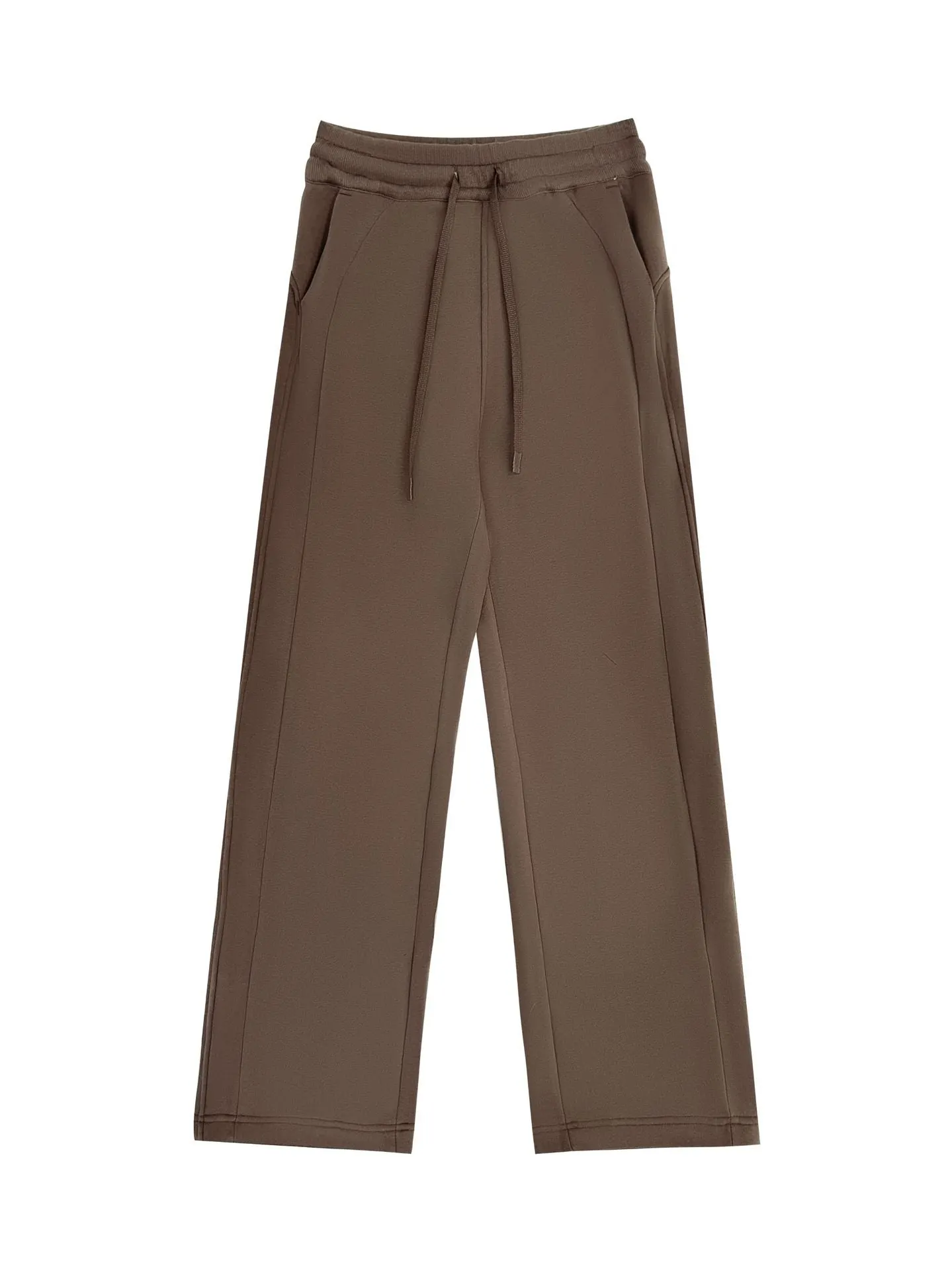 Cotton Casual Sports High Elastic Waist Lace-Up Fleece-Lined Pants