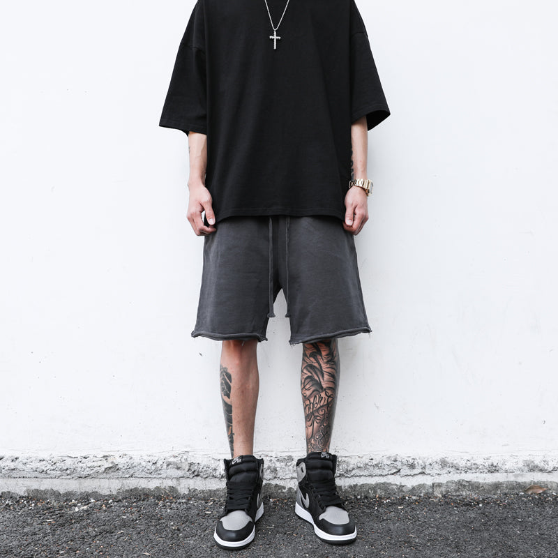 Maxct Raw Edge Loose Casual Shorts