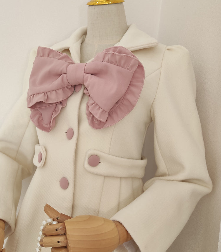 Sweet Bow Dress Coat Maxct