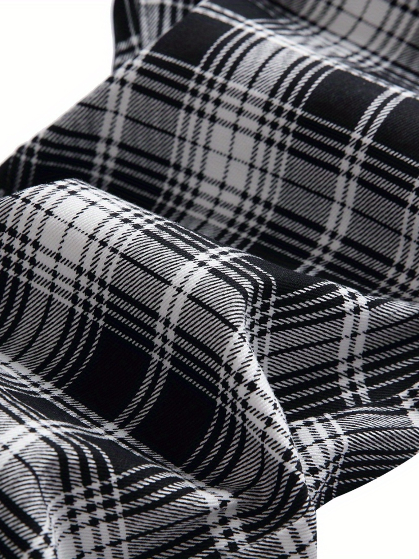 Plaid Pattern Slim Fit Jeans, Men's Casual Mid Stretch Chic Jeans For The Four Seasons