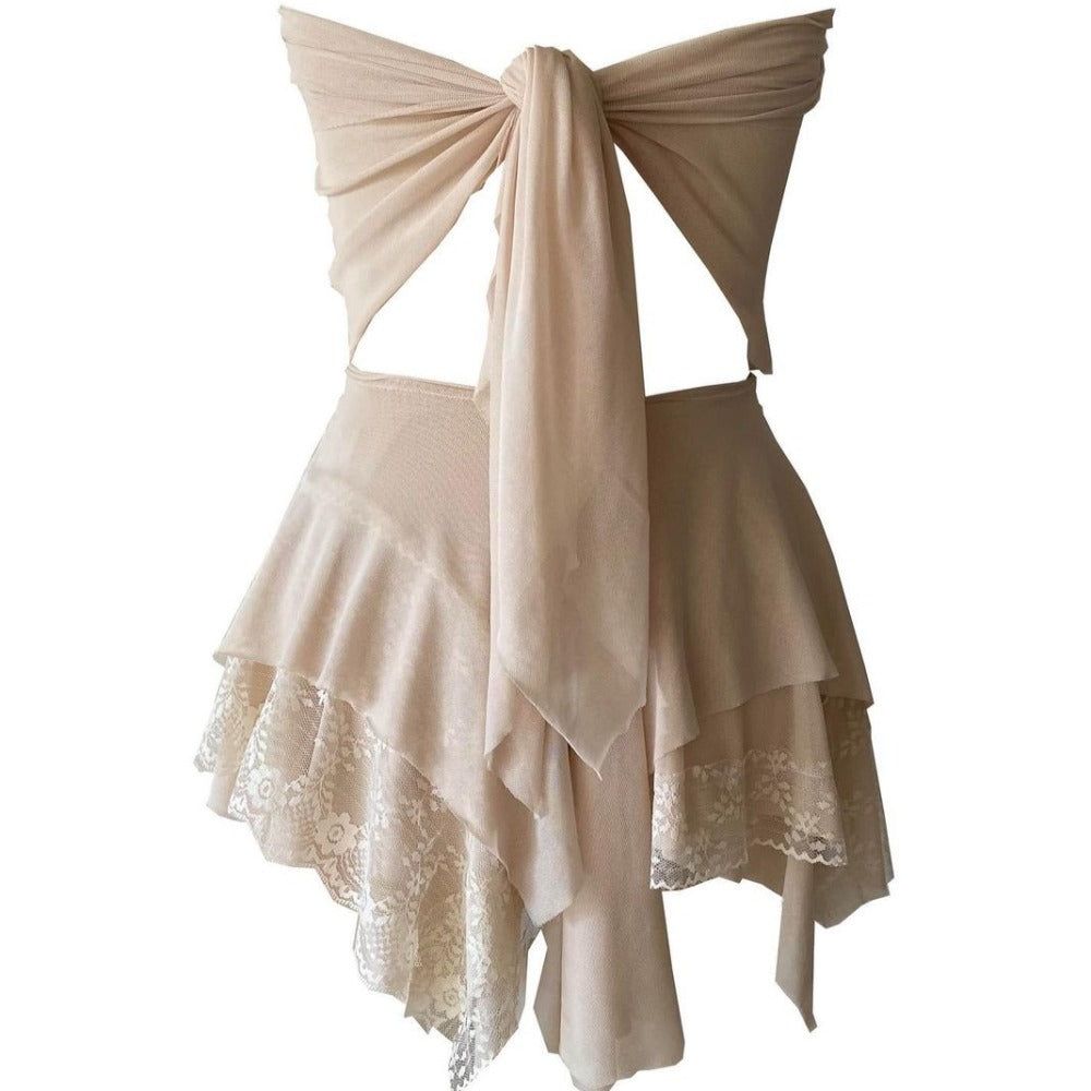 Sugar Sheer Mesh Open Back Mini Dress Maxct