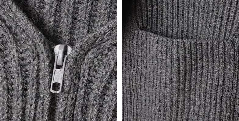 Maxct -  KNITTED ROUND-NECK CARDIGAN SWEATER
