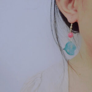 Flying Bird Shrink Plastic Earring