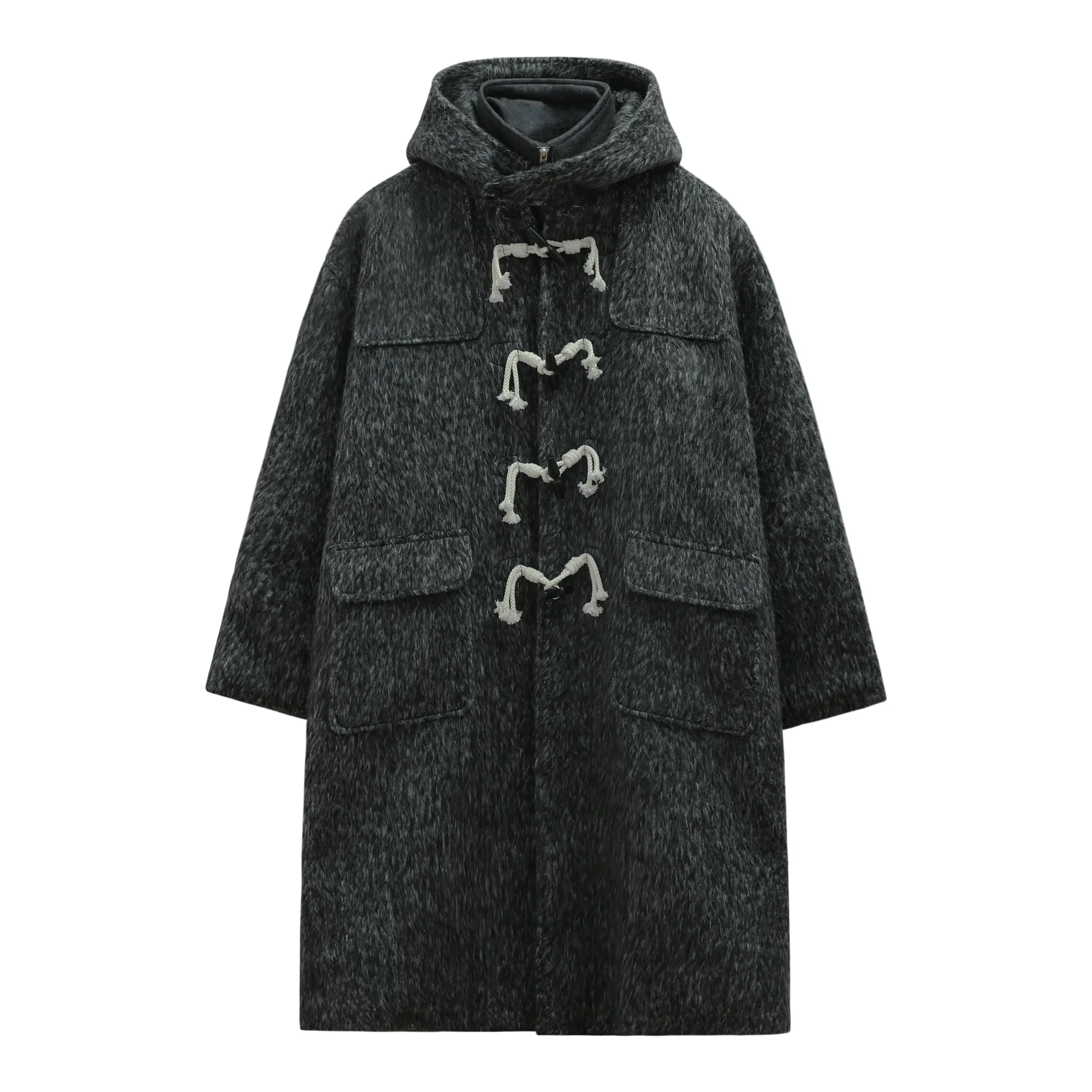 Maxct Two-piece Horn Button Woolen Coat