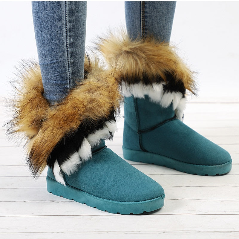 Suede Faux Fur Snow Boots Maxct