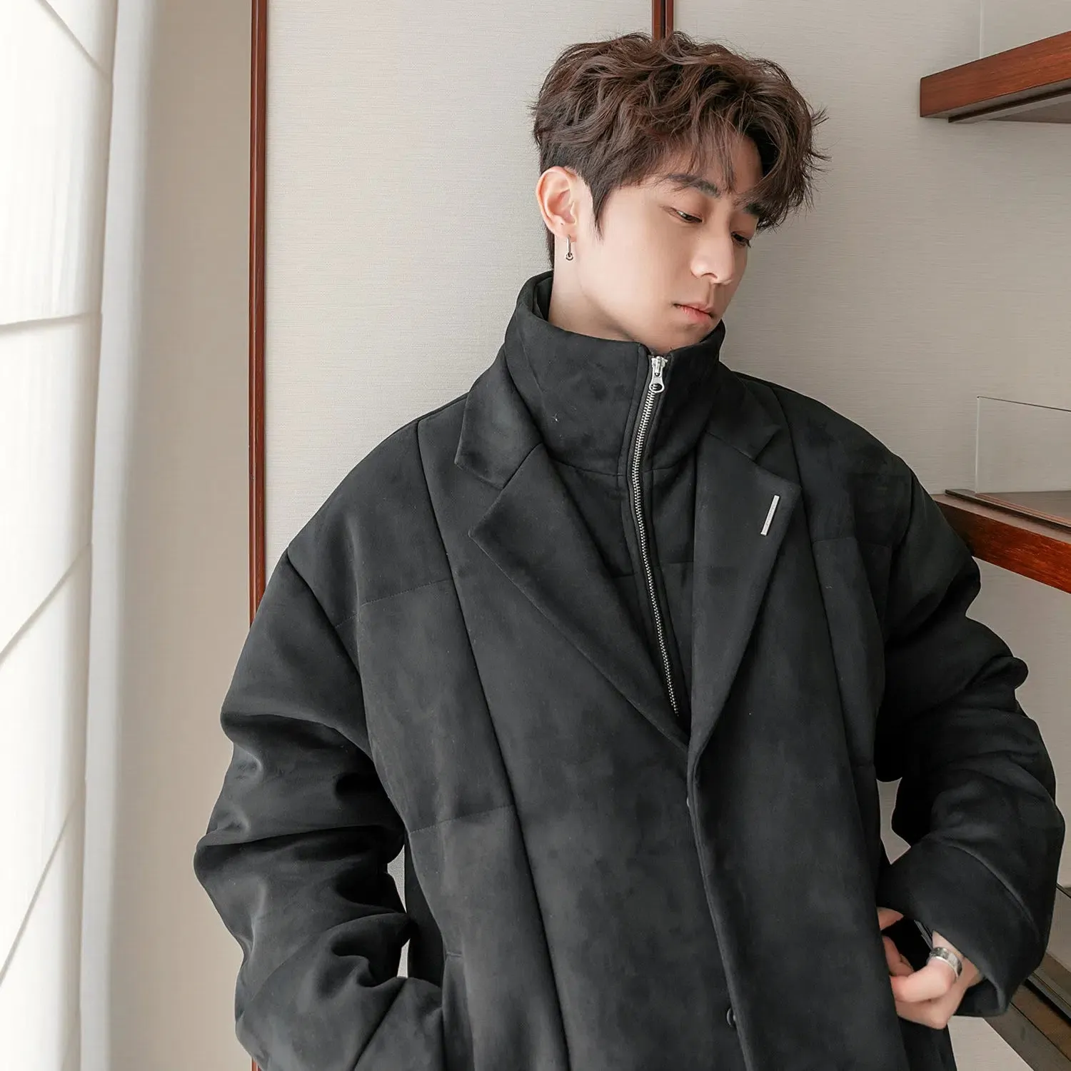 Maxct Filled Cotton Suede Two Piece Coat