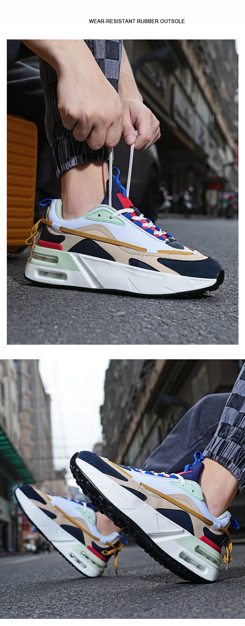 Men's Air Cushion Thick Platform Sneakers - true-deals-club