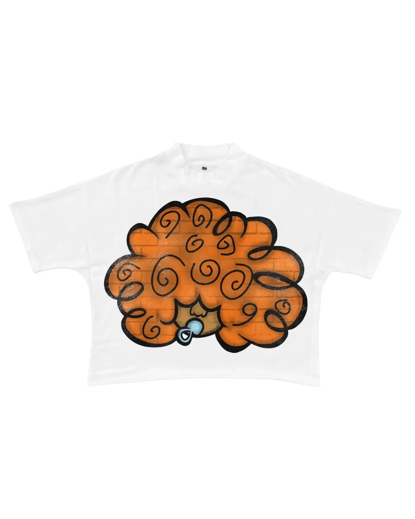 Maxct European and American Street Fashion Brand Versatile T-shirt Tops Women Y2k Retro Cartoon Print Oversized Short-sleeved Men