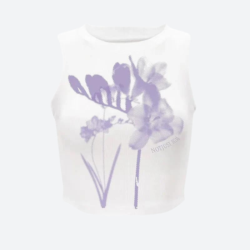 Maxct &Purple Flowers Tank Top