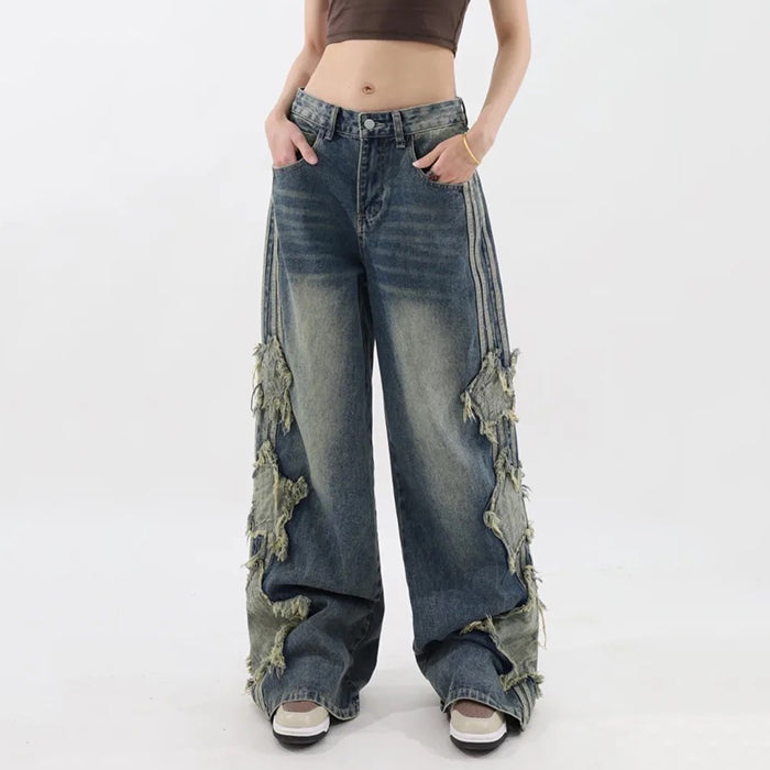 Side Stripe Star Jeans Maxct