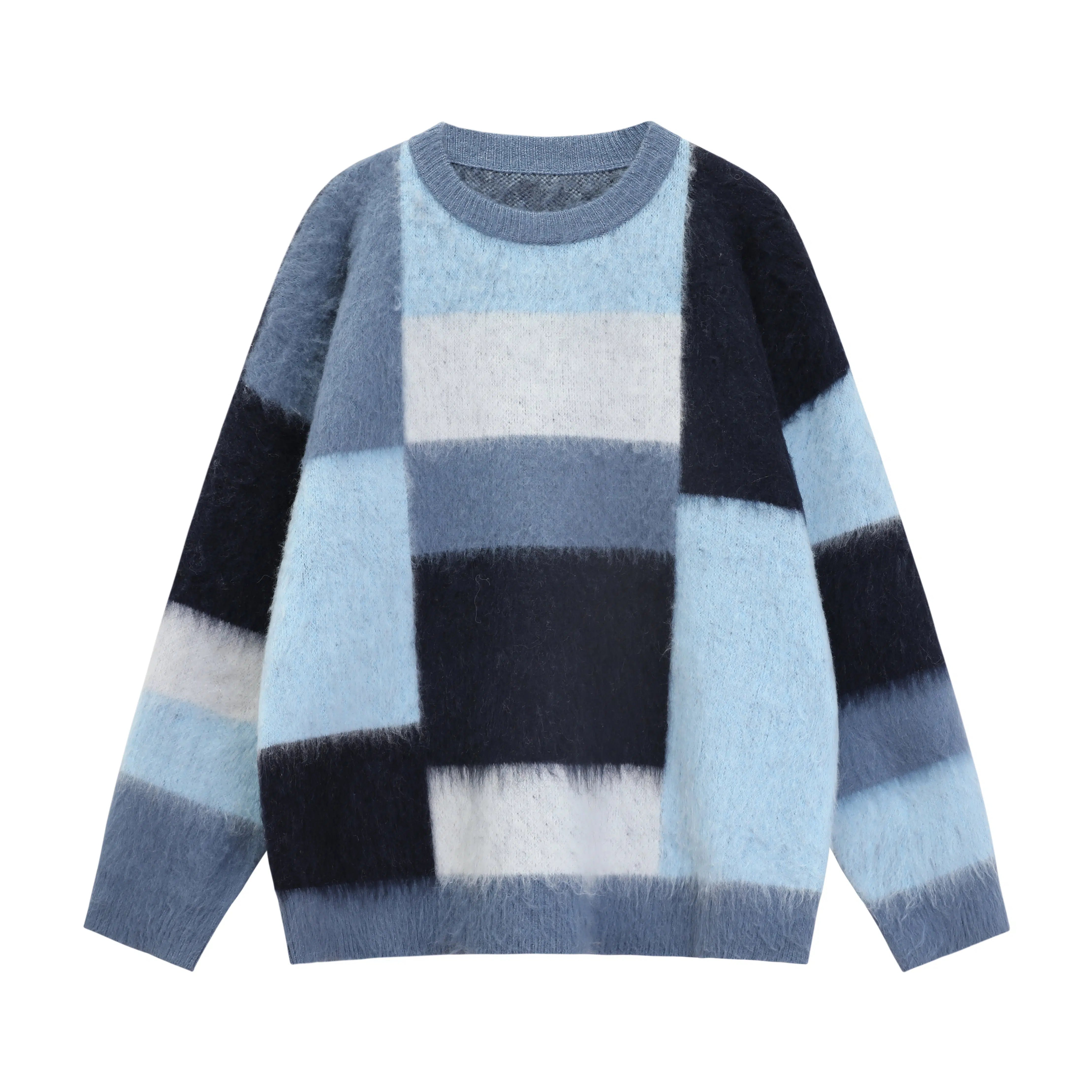Maxct Color Block Crew Neck Sweater