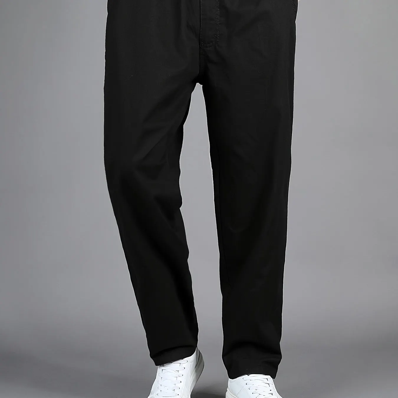 dunnmall  Maxct  Men's Fashion Casual Black Straight Leg Pants