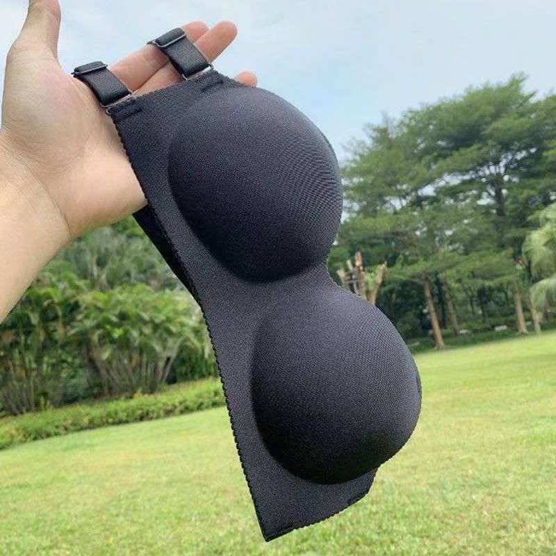 Maxct Tube Top Women Strapless Bra Adjusted Large Size No Wire Thin Sexy Underwear Push Up Breathable Strap
