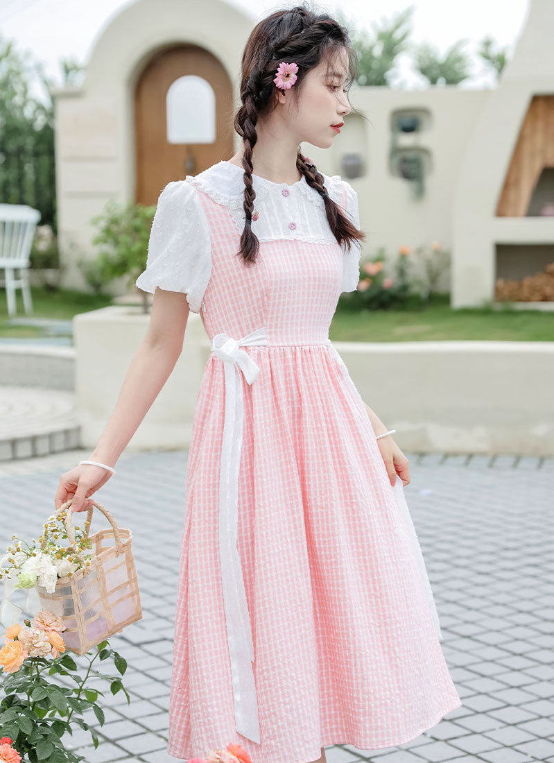 Gingham Picnic Twofer Dress Maxct