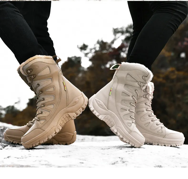 Unisex High Top Warm Plush Snow Boots - true-deals-club