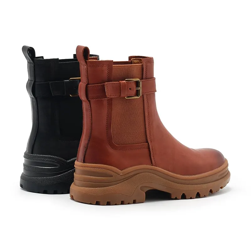 Womens Retro Ankle Boots Snow Boots Have Fleece Lined for Cold Winter Maxct
