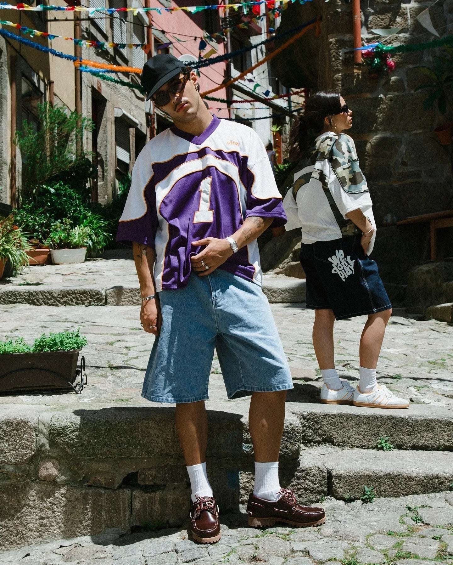 Maxct American Splicing Loose Large Letter Printed T-shirt Men Street Hip-hop Summer Goth Short Sleeve Y2K Trend Couple Jersey Tops