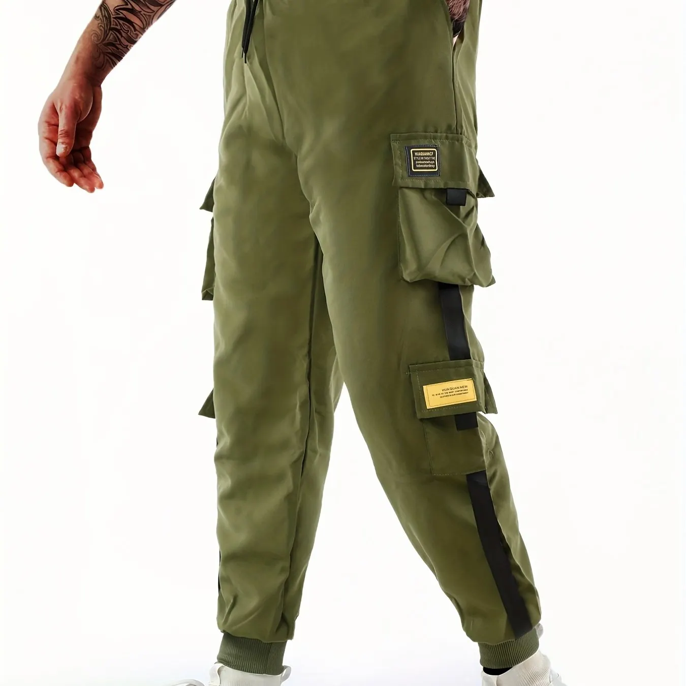 Maxct Classic Design Multi Flap Pockets Cargo Pants, Men's Casual Techwear Drawstring Cargo Pants Hip Hop Joggers For Autumn Summer Outdoor