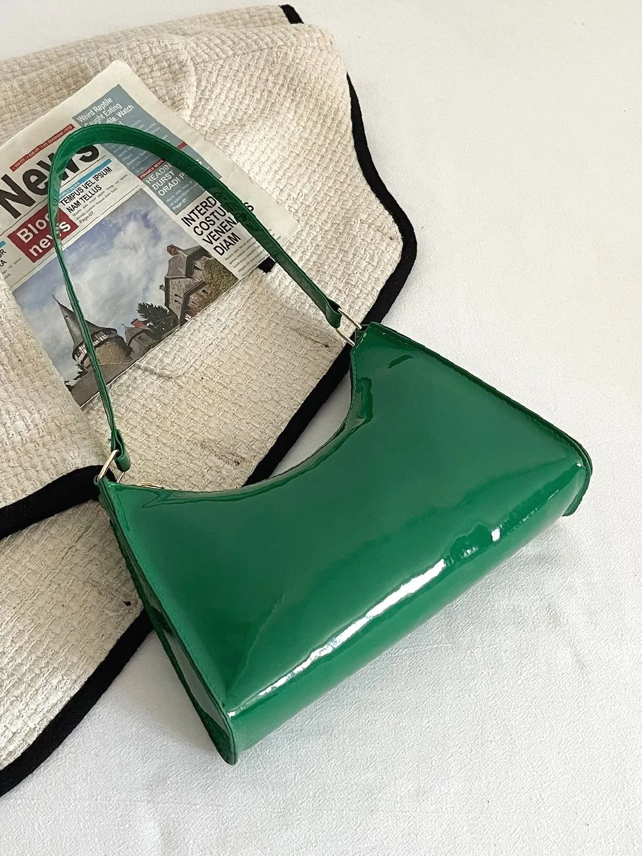 Bag For Love - Artificial Patent Leather Square Bag  - Women Maxct Bags