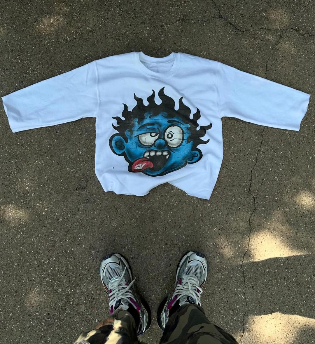 Y2K Harajuku Hip Hop Gothic Cartoon Pattern Printed Men T-shirt Fashion Street Clothing Men and Women Large Cotton Short Sleeves