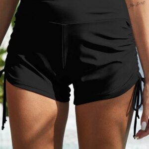 Maxct &Drawstring Mid-Rise Waist Swim Shorts