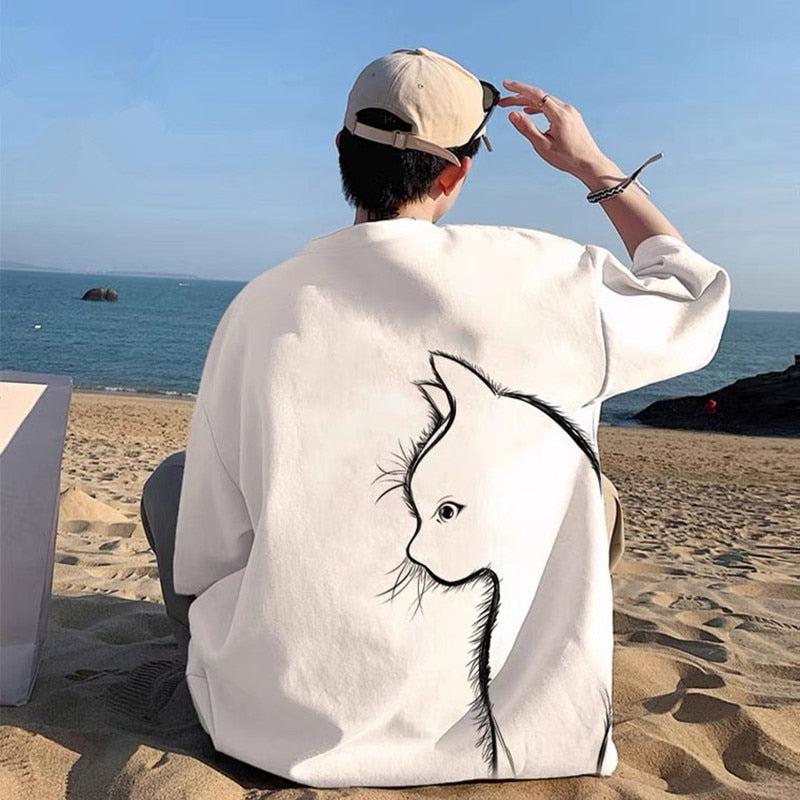 Maxct &Back Printed Cat Tee
