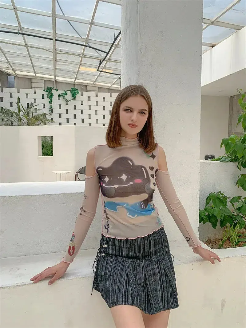 Maxct &Cloud Monster Mesh Top