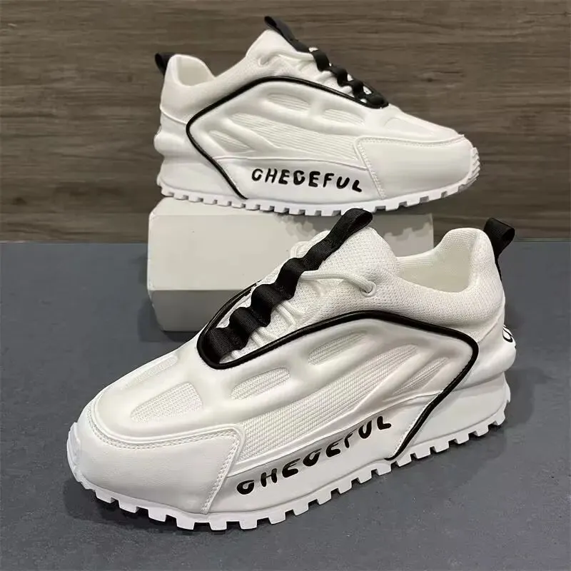 Slip-On Elevator Shoes for Men Checeful Chunky Sneakers Maxct