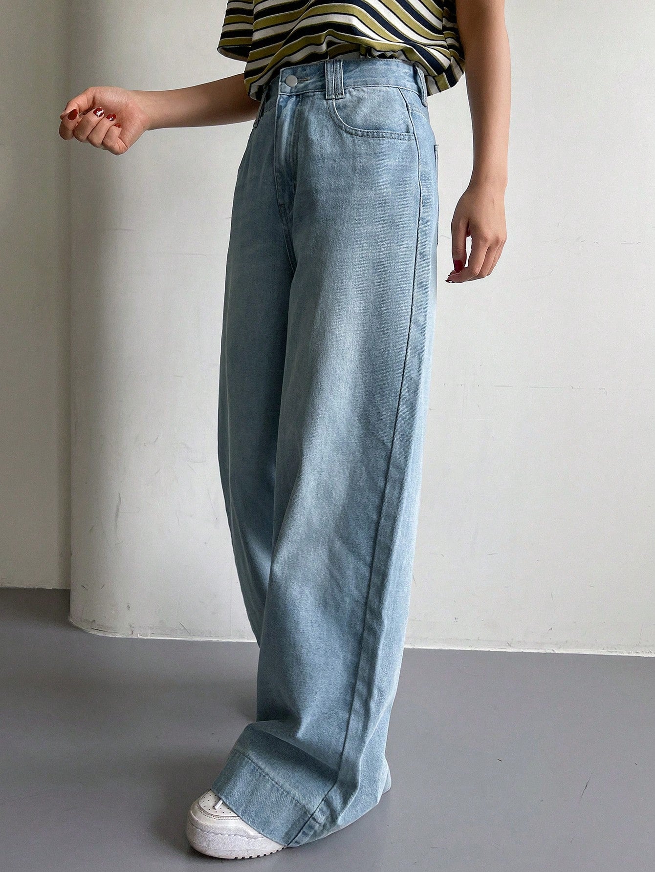 Maxct Women's Plain Casual Denim Pants For Daily Wear
