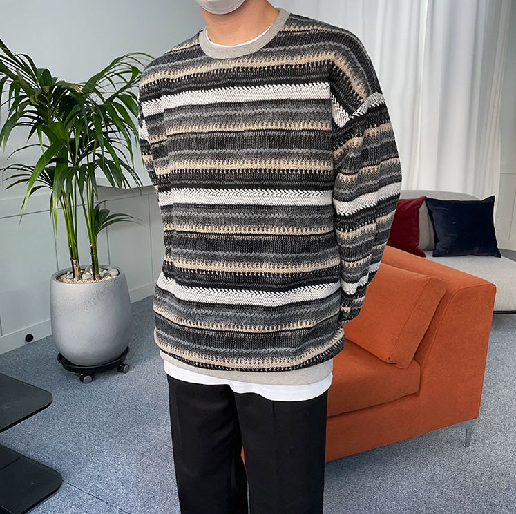 Maxct 5511 Black Stripe Longsleeve Sweater