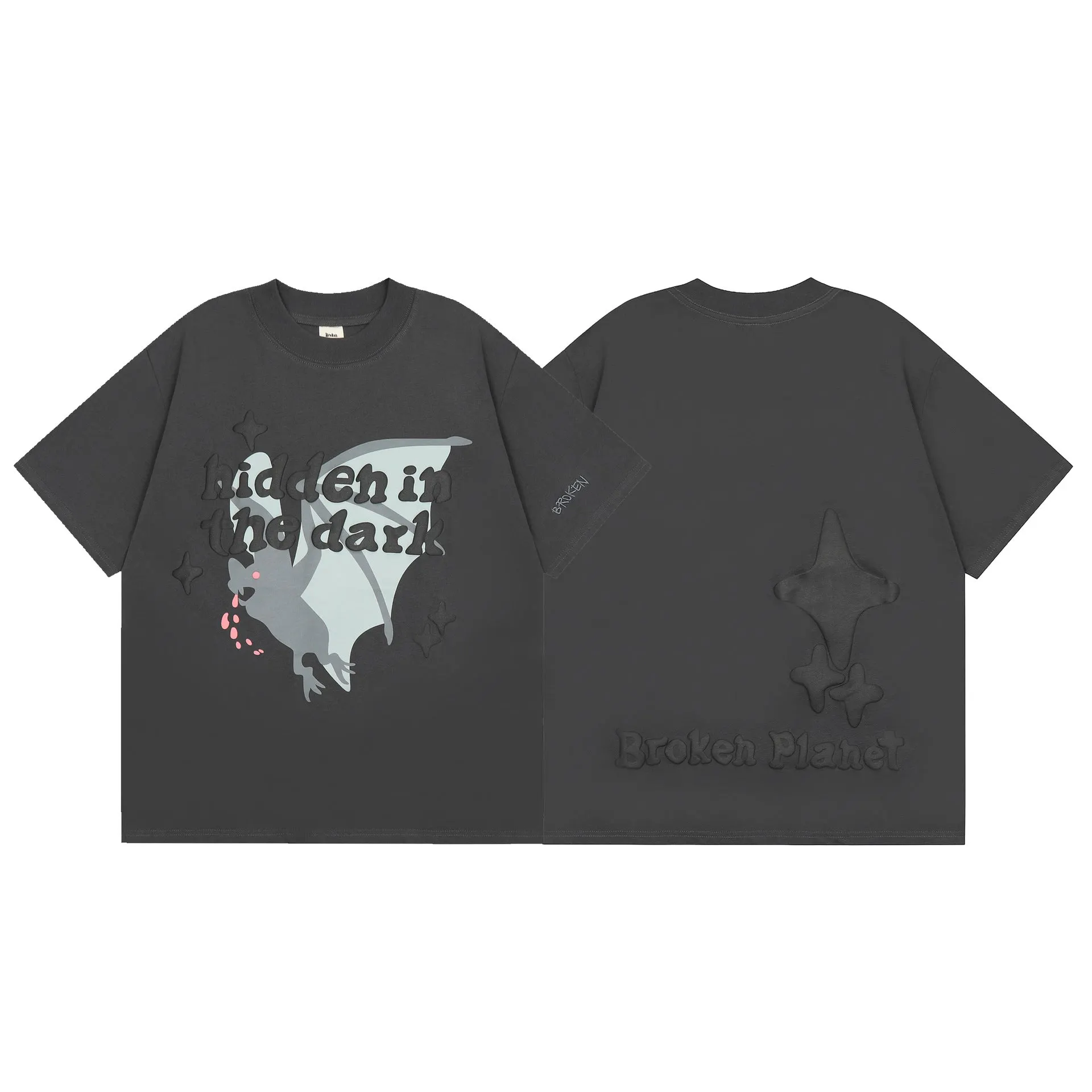 Maxct 90S Streetwear Cartoon Skull Foam Printed Round Neck Short Sleeve Casual American Fashion Brand T-Shirt Men And Women High Street Loose