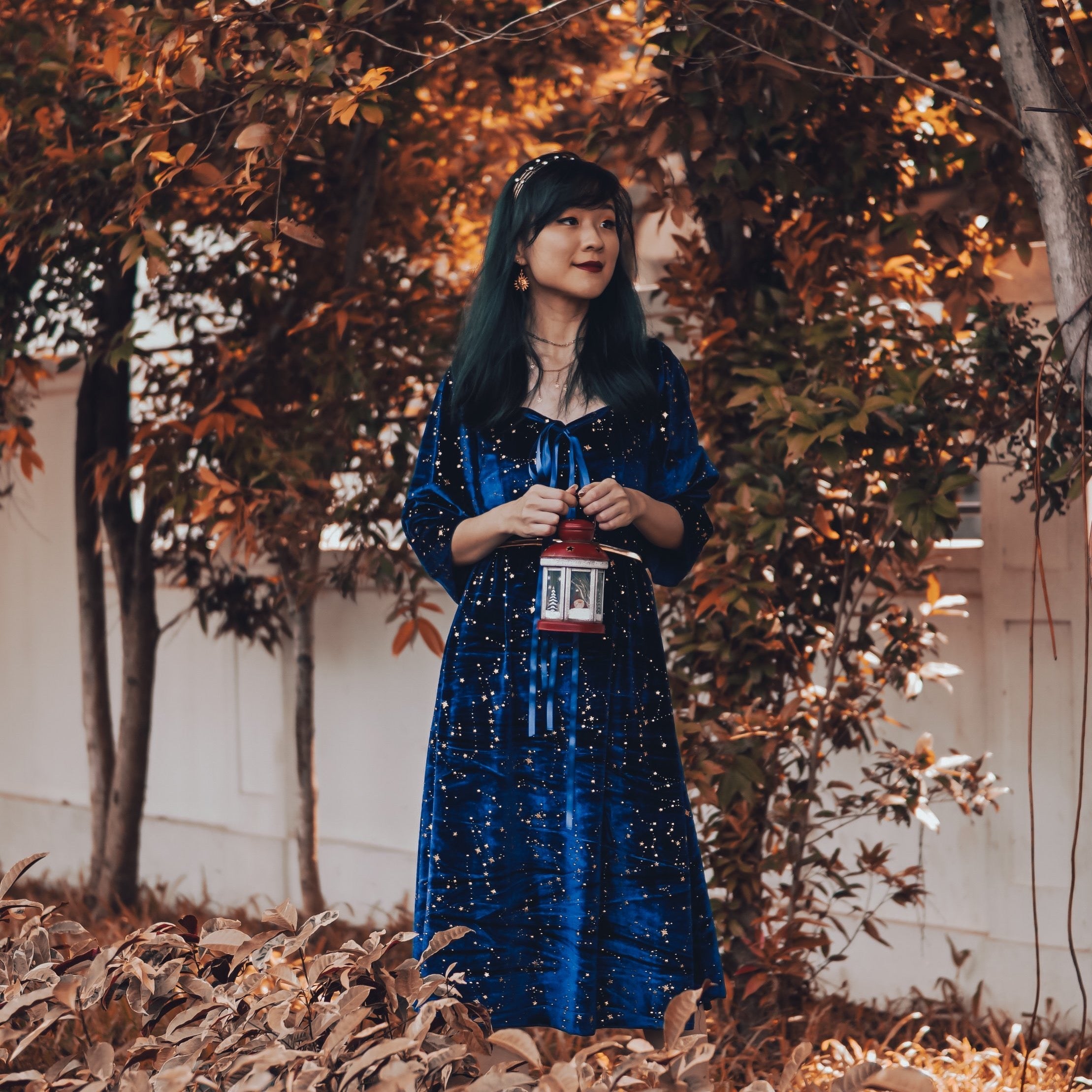Constellation Velvet Midi Dress Maxct