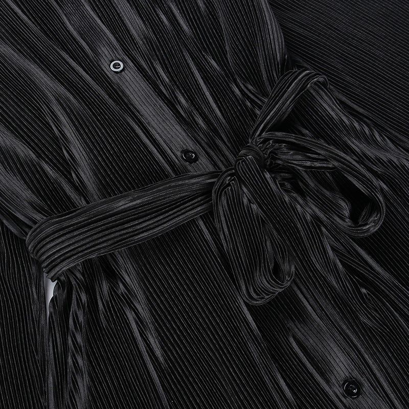 Simona Pleated Button Up Shirt Mini Dress Maxct - Image 12