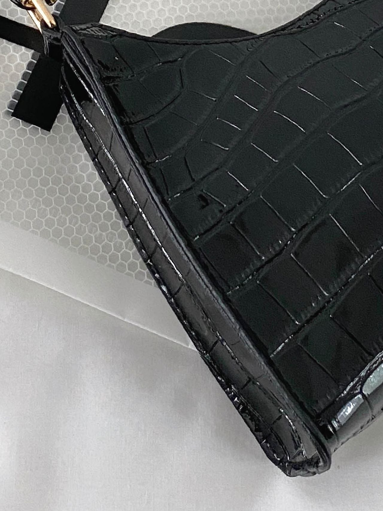 Bag For Love - Chain Decor Croc Embossed Maxct Bag  - Women Maxct Bags