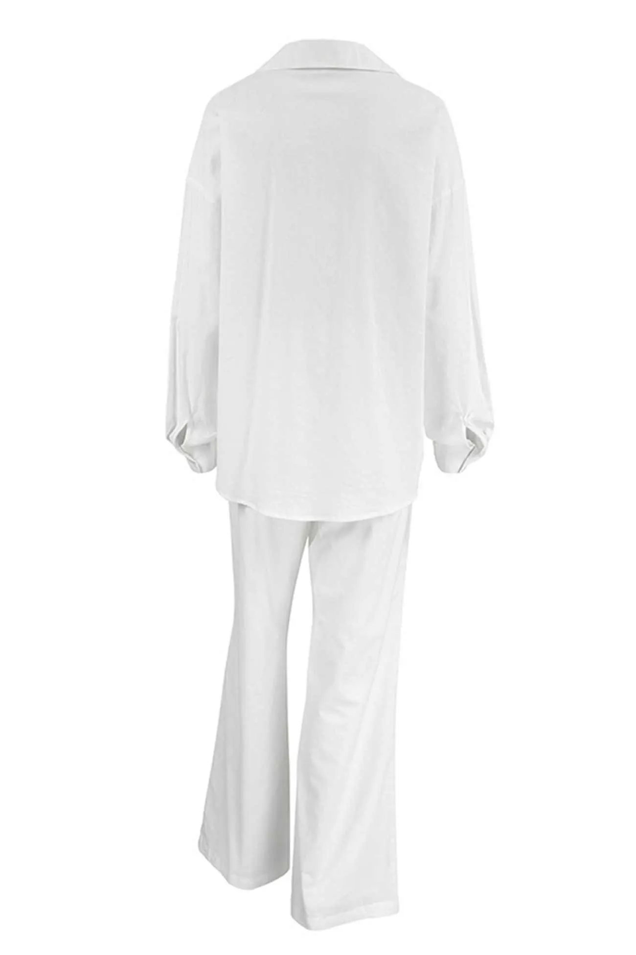 Maxct Cotton Button Long Sleeve Long Pant Set