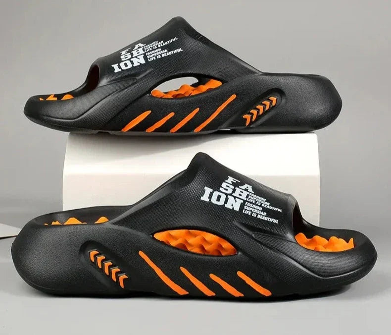 Summer Shoes Indoor Outdoor Soft Sole Slides for Men Maxct