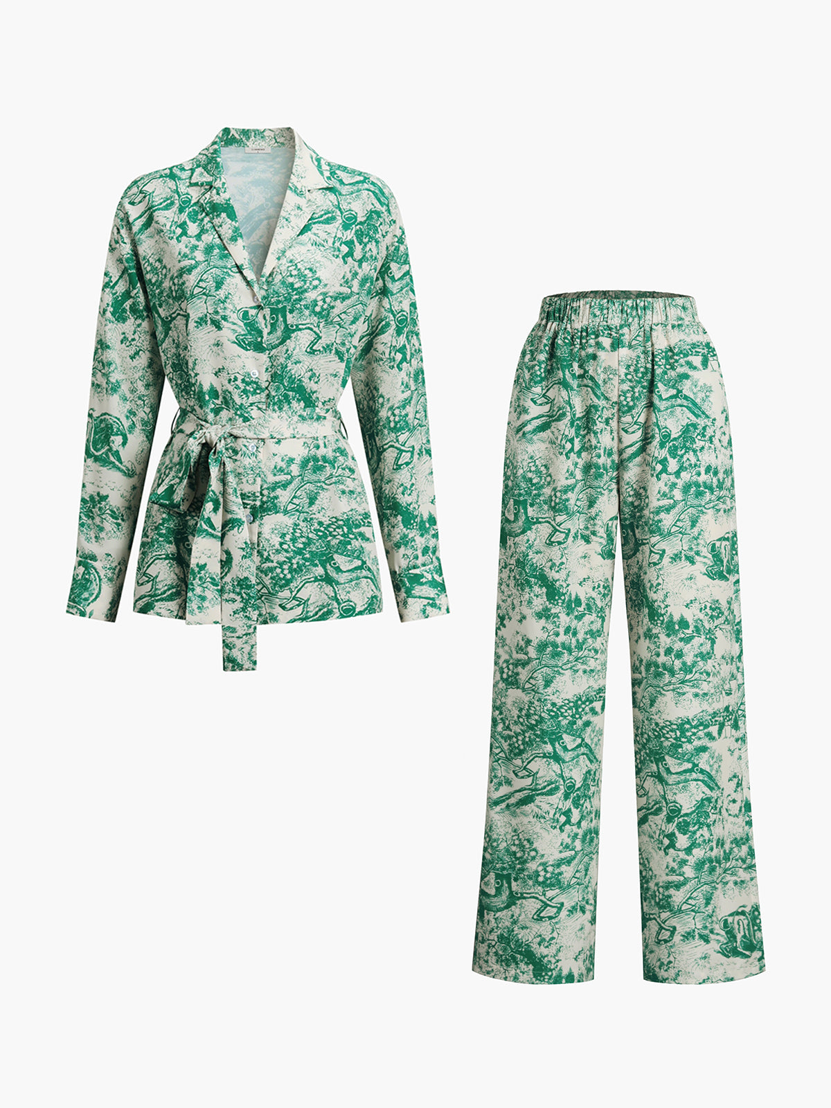 Maxct Printed Tie Up Pants Set