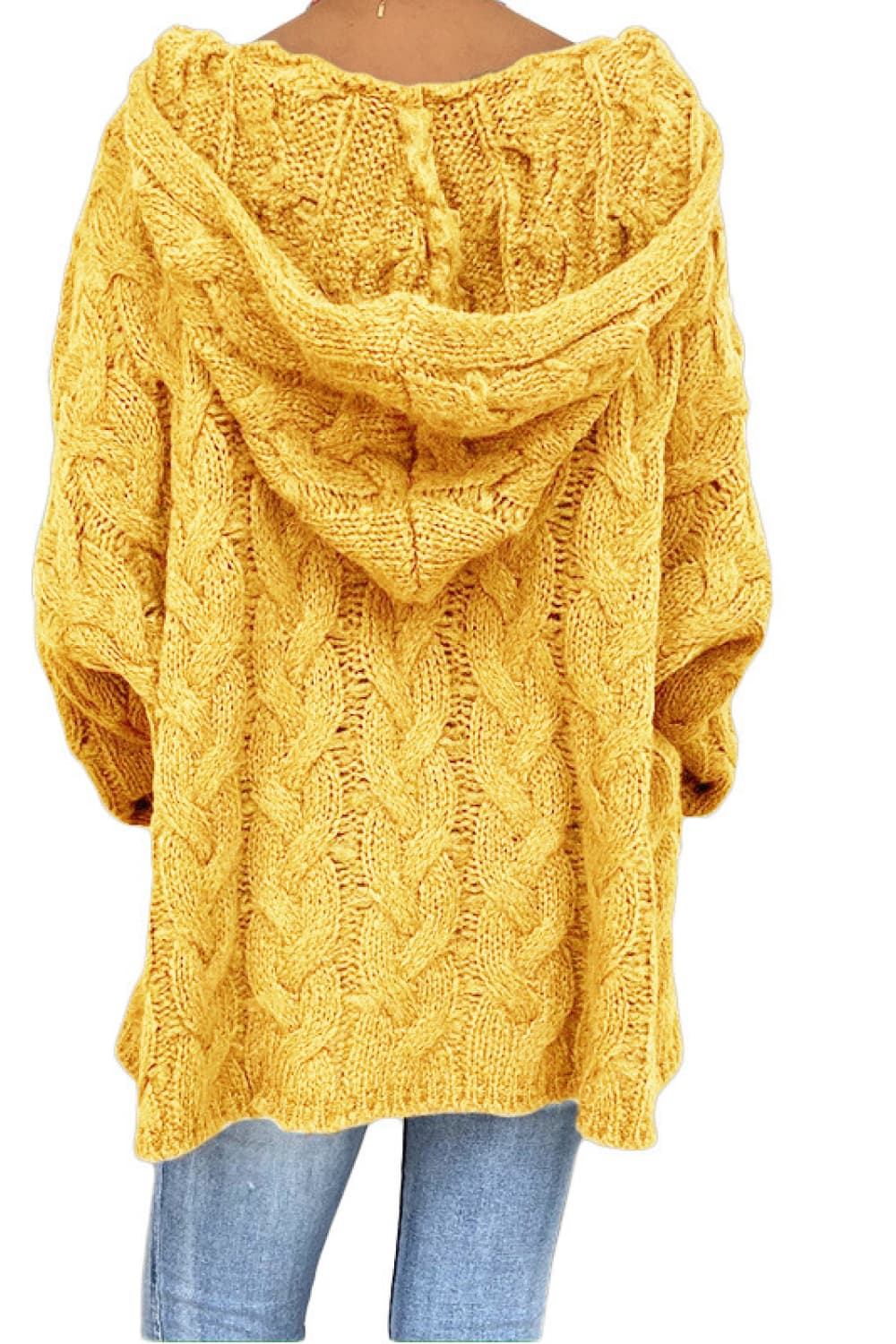 Cable-Knit Hooded Sweater - Image 14