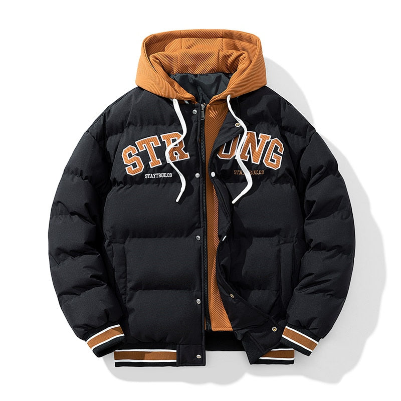 Maxct &Men's Windproof Hooded Thick Thermal Jacket