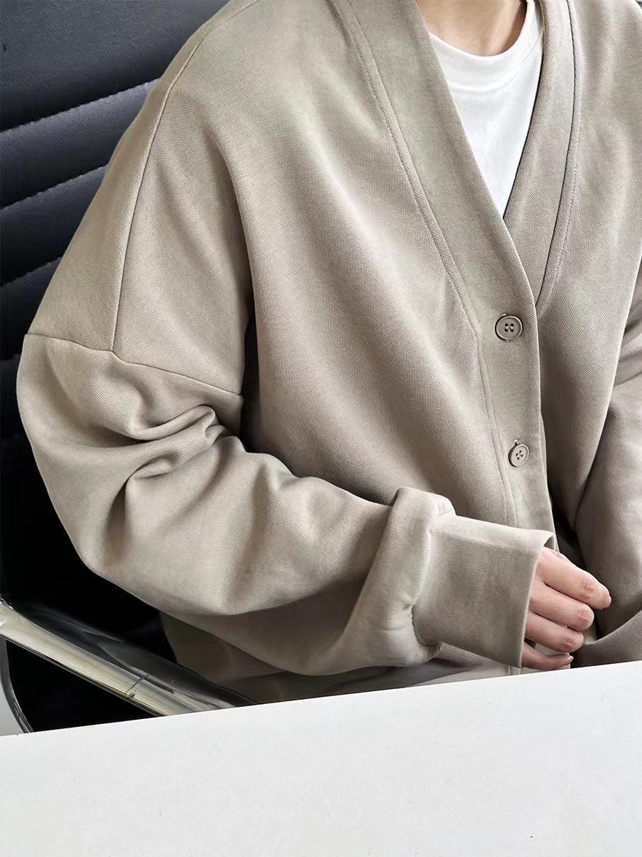 Maxct V neck sweater jacket