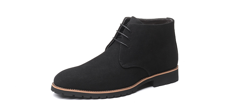 Men's Ankle Chelsea Boots - Cow Suede Leather. Slip-On Style - true deals club