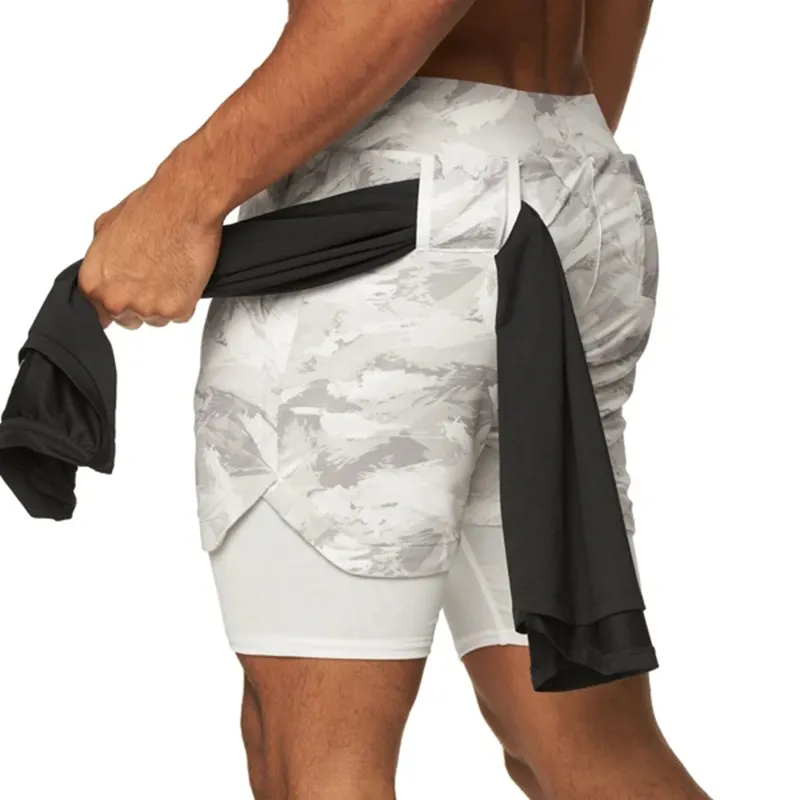 Men's 2-in-1 Running Shorts: Quick Dry Fitness Workout - true deals club
